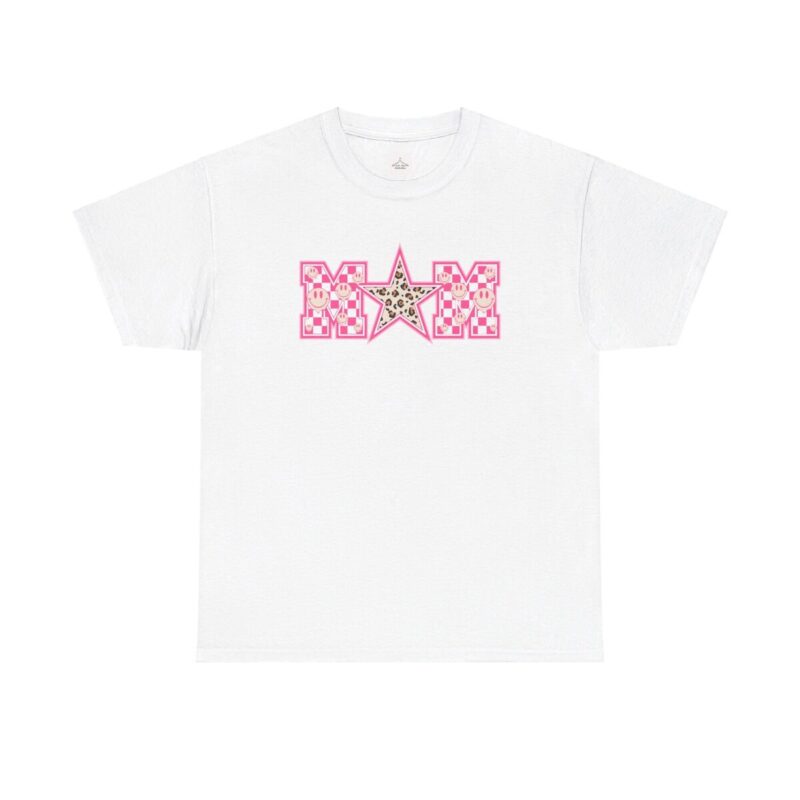 Mom Star Leopard Pink Unisex Heavy Cotton Tee